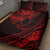 Kia Orana Cook Islands Quilt Bed Set Circle Stars With Floral Red Pattern LT01 - Polynesian Pride