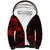 Kia Orana Cook Islands Sherpa Hoodie Circle Stars With Floral Red Pattern LT01 Unisex Red - Polynesian Pride