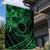 Kia Orana Cook Islands Garden Flag Circle Stars With Floral Green Pattern LT01
