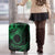 Kia Orana Cook Islands Luggage Cover Circle Stars With Floral Green Pattern LT01