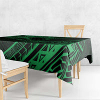 Kia Orana Cook Islands Tablecloth Circle Stars With Floral Green Pattern LT01