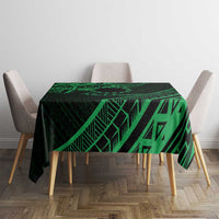 Kia Orana Cook Islands Tablecloth Circle Stars With Floral Green Pattern LT01