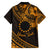 Kia Orana Cook Islands Family Matching Tank Maxi Dress and Hawaiian Shirt Circle Stars With Floral Gold Pattern LT01 - Polynesian Pride