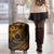 Kia Orana Cook Islands Luggage Cover Circle Stars With Floral Gold Pattern LT01 - Polynesian Pride