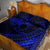 Kia Orana Cook Islands Quilt Bed Set Circle Stars With Floral Navy Blue Pattern LT01 - Polynesian Pride