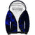 Kia Orana Cook Islands Sherpa Hoodie Circle Stars With Floral Navy Blue Pattern LT01 Unisex Blue - Polynesian Pride