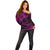 Kia Orana Cook Islands Off Shoulder Sweater Circle Stars With Floral Pink Pattern LT01 - Polynesian Pride