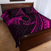 Kia Orana Cook Islands Quilt Bed Set Circle Stars With Floral Pink Pattern LT01 - Polynesian Pride