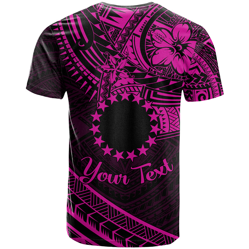Kia Orana Cook Islands T Shirt Circle Stars With Floral Pink Pattern LT01 - Polynesian Pride
