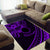 Kia Orana Cook Islands Area Rug Circle Stars With Floral Purple Pattern LT01 - Polynesian Pride