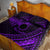 Kia Orana Cook Islands Quilt Bed Set Circle Stars With Floral Purple Pattern LT01 - Polynesian Pride