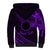 Kia Orana Cook Islands Sherpa Hoodie Circle Stars With Floral Purple Pattern LT01 - Polynesian Pride