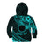Kia Orana Cook Islands Kid Hoodie Circle Stars With Floral Turquoise Pattern LT01 - Polynesian Pride
