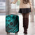 Kia Orana Cook Islands Luggage Cover Circle Stars With Floral Turquoise Pattern LT01 - Polynesian Pride