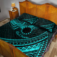Kia Orana Cook Islands Quilt Bed Set Circle Stars With Floral Turquoise Pattern LT01 - Polynesian Pride