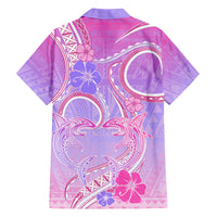 Polynesian Shark Valentine Family Matching Long Sleeve Bodycon Dress and Hawaiian Shirt Sweet Unique Version LT01 - Polynesian Pride