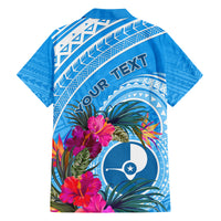 Yap Day Family Matching Long Sleeve Bodycon Dress and Hawaiian Shirt Nam nu Waqab Tropical Flower LT01 - Polynesian Pride