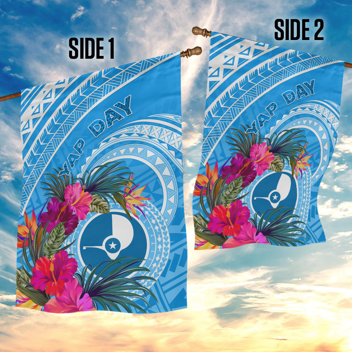 Yap Day Garden Flag Nam nu Waqab Tropical Flower