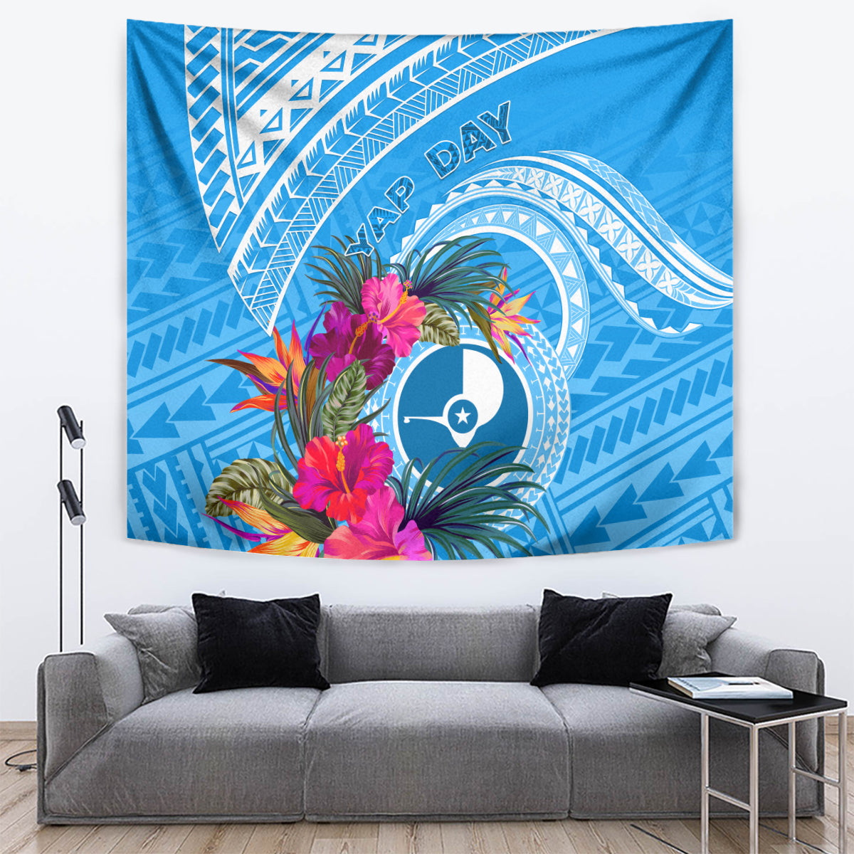 Yap Day Tapestry Nam nu Waqab Tropical Flower