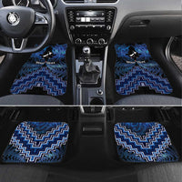 Personalised Aotearoa Matariki Car Mats Blue Fern Maori Poutama