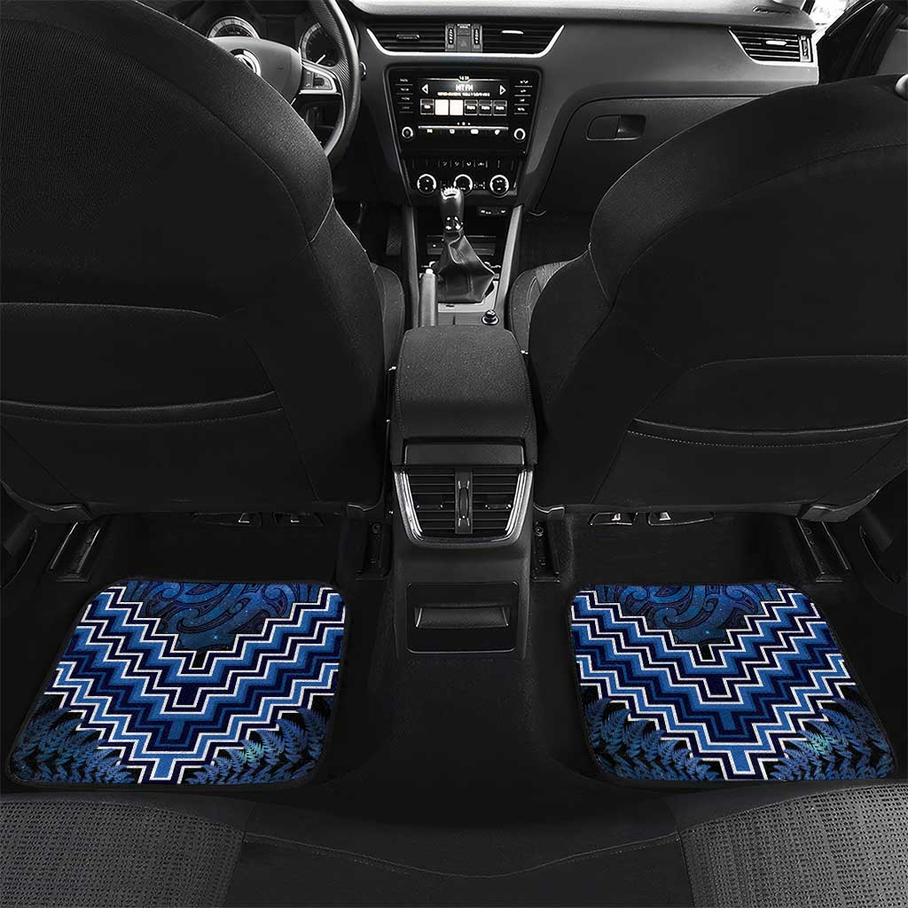 Personalised Aotearoa Matariki Car Mats Blue Fern Maori Poutama