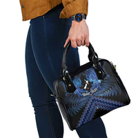 Personalised Aotearoa Matariki Shoulder Handbag Blue Fern Maori Poutama LT01 - Polynesian Pride