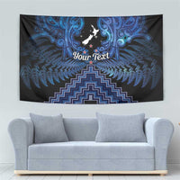 Personalised Aotearoa Matariki Tapestry Blue Fern Maori Poutama