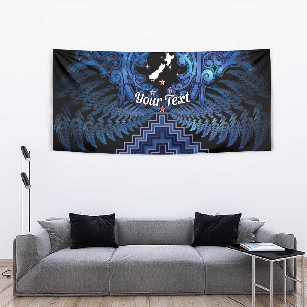 Personalised Aotearoa Matariki Tapestry Blue Fern Maori Poutama