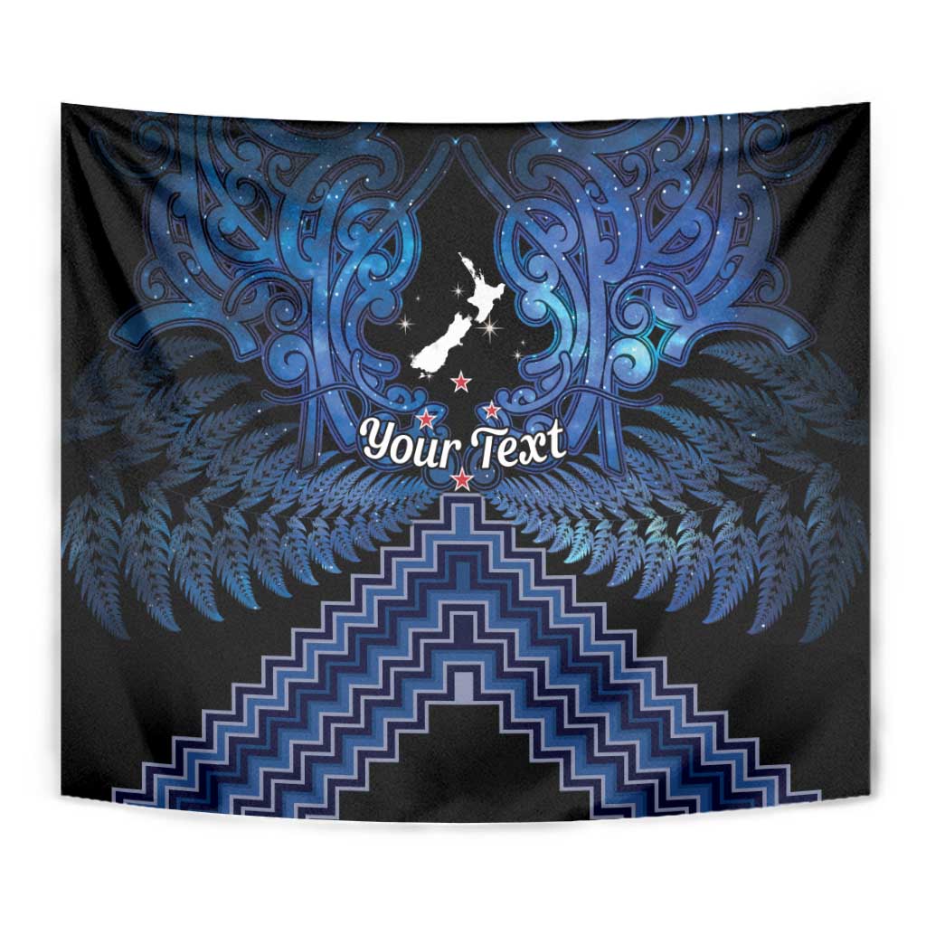 Personalised Aotearoa Matariki Tapestry Blue Fern Maori Poutama