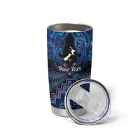 Personalised Aotearoa Matariki Tumbler Cup Blue Fern Maori Poutama