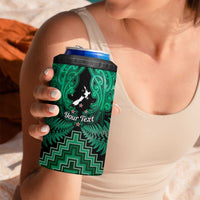 Personalised Aotearoa Matariki 4 in 1 Can Cooler Tumbler Green Fern Maori Poutama