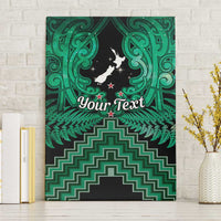Personalised Aotearoa Matariki Canvas Wall Art Green Fern Maori Poutama