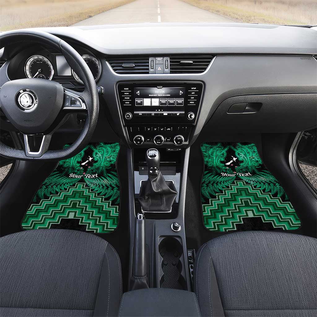 Personalised Aotearoa Matariki Car Mats Green Fern Maori Poutama