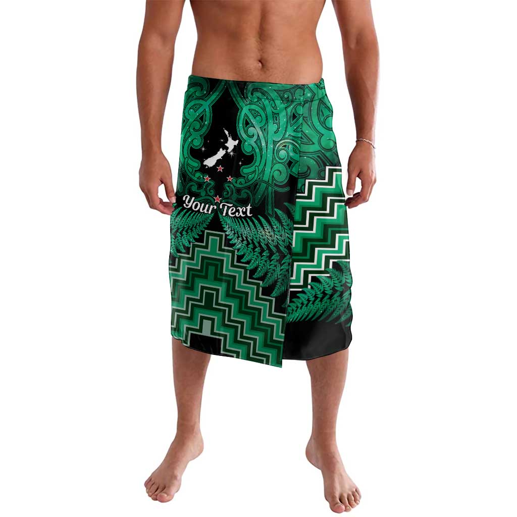 Personalised Aotearoa Matariki Lavalava Green Fern Maori Poutama