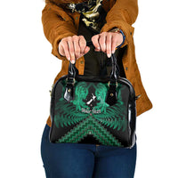 Personalised Aotearoa Matariki Shoulder Handbag Green Fern Maori Poutama LT01 One Size Green - Polynesian Pride