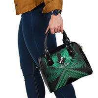 Personalised Aotearoa Matariki Shoulder Handbag Green Fern Maori Poutama LT01 - Polynesian Pride