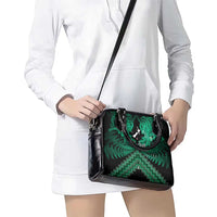 Personalised Aotearoa Matariki Shoulder Handbag Green Fern Maori Poutama LT01 - Polynesian Pride