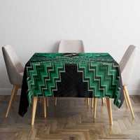 Personalised Aotearoa Matariki Tablecloth Green Fern Maori Poutama
