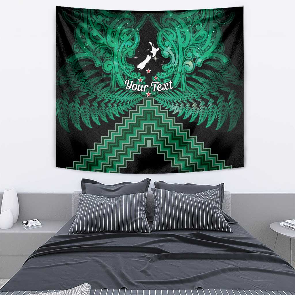 Personalised Aotearoa Matariki Tapestry Green Fern Maori Poutama