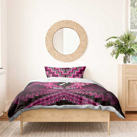Personalised Aotearoa Matariki Bedding Set Pink Fern Maori Poutama