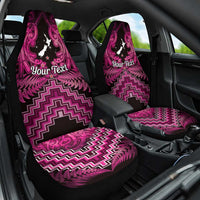 Personalised Aotearoa Matariki Car Seat Cover Pink Fern Maori Poutama