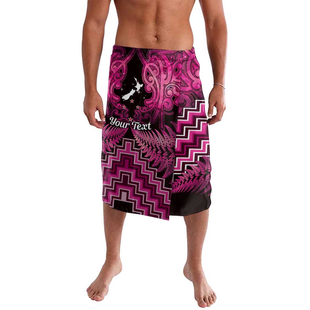 Personalised Aotearoa Matariki Lavalava Pink Fern Maori Poutama