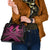 Personalised Aotearoa Matariki Shoulder Handbag Pink Fern Maori Poutama