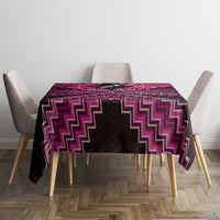 Personalised Aotearoa Matariki Tablecloth Pink Fern Maori Poutama