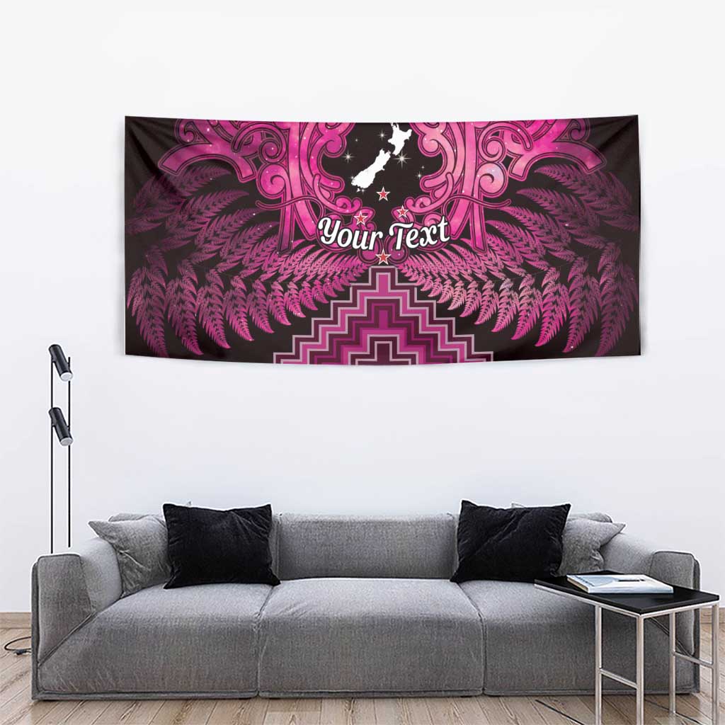Personalised Aotearoa Matariki Tapestry Pink Fern Maori Poutama