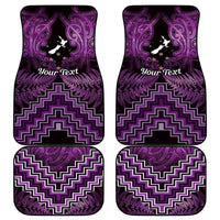 Personalised Aotearoa Matariki Car Mats Purple Fern Maori Poutama