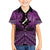 Personalised Aotearoa Matariki Family Matching Off Shoulder Short Dress and Hawaiian Shirt Purple Fern Maori Poutama