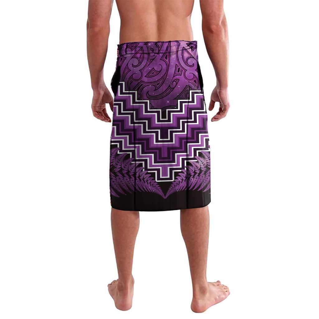 Personalised Aotearoa Matariki Lavalava Purple Fern Maori Poutama