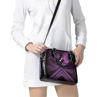 Personalised Aotearoa Matariki Shoulder Handbag Purple Fern Maori Poutama LT01 - Polynesian Pride