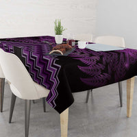Personalised Aotearoa Matariki Tablecloth Purple Fern Maori Poutama